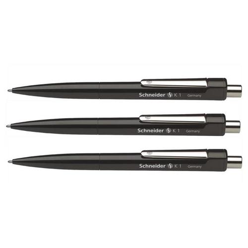 Schneider Lot De 3 Stylos À Bille K1 Noir Pointe Moyenne Noir