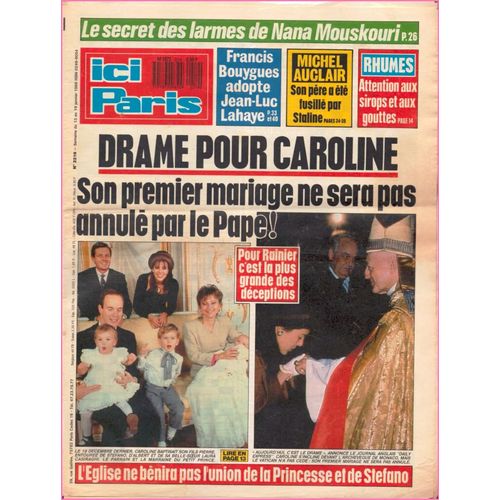 Ici Paris 2219 1988 Caroline De Monaco/Jean Luc Lahaye/Sophie Marceau/Deneuve/Lefebvre/Lenorman/David Soul