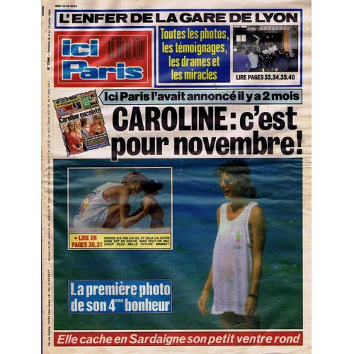 Ici Paris 2244 1988 Caroline De Monaco/Lenorman/Marie Paule Belle/Arielle Dombasle/C Jerome