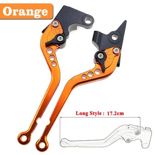 Pour Aprilia Shiver 750/Gt 2007-2016 Frissonner 900 2017-2020 Cnc Réglable Poignées Levier Long/Court Leviers - Long Orange
