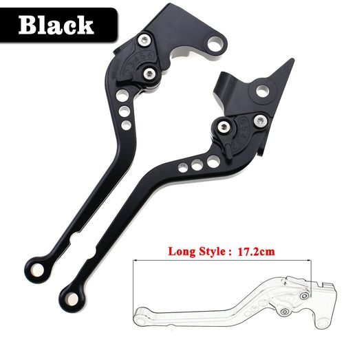 Pour Aprilia Shiver 750/Gt 2007-2016 Frissonner 900 2017-2020 Cnc Réglable Poignées Levier Long/Court Leviers - Long Black