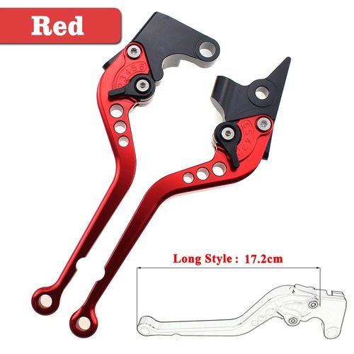 Pour Aprilia Shiver 750/Gt 2007-2016 Frissonner 900 2017-2020 Cnc Réglable Poignées Levier Long/Court Leviers - Long Red-B8