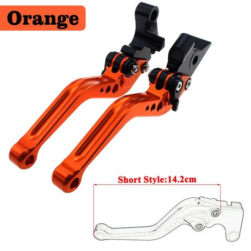 Pour Aprilia Shiver 750/Gt 2007-2016 Frissonner 900 2017-2020 Cnc Réglable Poignées Levier Long/Court Leviers - Short Orange