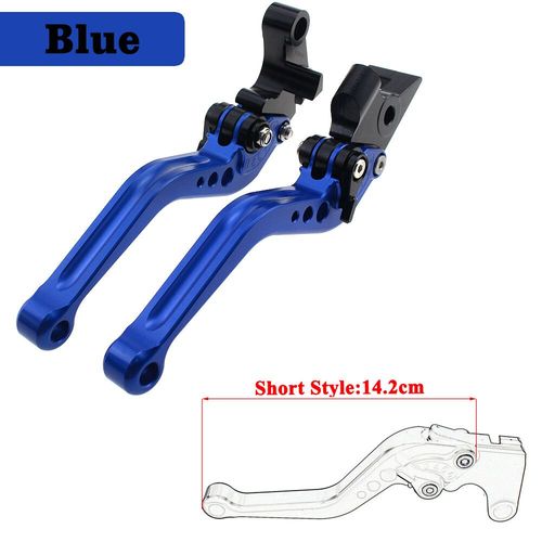 Pour Aprilia Shiver 750/Gt 2007-2016 Frissonner 900 2017-2020 Cnc Réglable Poignées Levier Long/Court Leviers - Short Blue