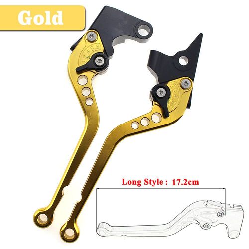 Pour Aprilia Shiver 750/Gt 2007-2016 Frissonner 900 2017-2020 Cnc Réglable Poignées Levier Long/Court Leviers - Long Gold-F