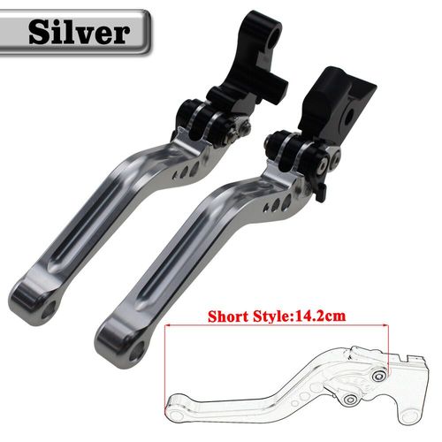 Pour Aprilia Shiver 750/Gt 2007-2016 Frissonner 900 2017-2020 Cnc Réglable Poignées Levier Long/Court Leviers - Short Silver