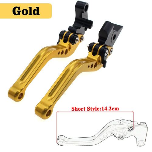 Pour Aprilia Shiver 750/Gt 2007-2016 Frissonner 900 2017-2020 Cnc Réglable Poignées Levier Long/Court Leviers - Short Gold