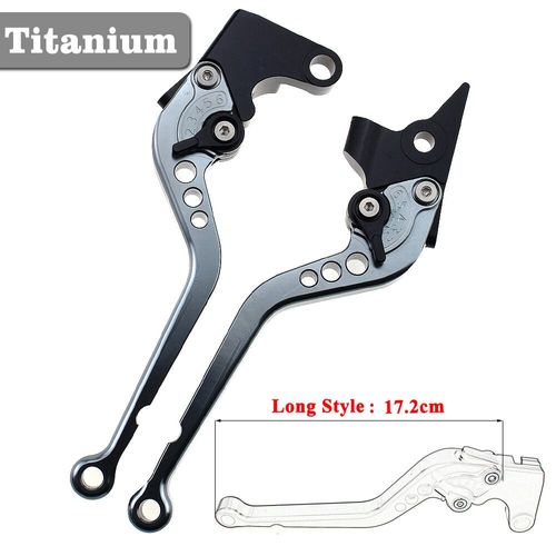 Pour Aprilia Shiver 750/Gt 2007-2016 Frissonner 900 2017-2020 Cnc Réglable Poignées Levier Long/Court Leviers - Long Titanium