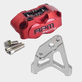 Étrier Radial À Quatre Pistons Avec 30 Noyaux,Petit Adaptateur Radial,Pièces De Modification De La Pompe Betérieure - Red Sliver