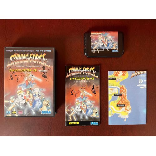 Shining Force Mega Drive Japan 1992 Jeu Boite Complet Très Bon État.