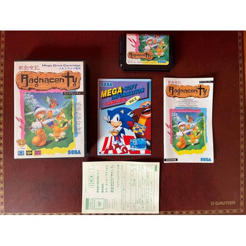 Ragnacën Ty Mega Drive Japan 1994 Jeu Boîte Complet Très Bon État.