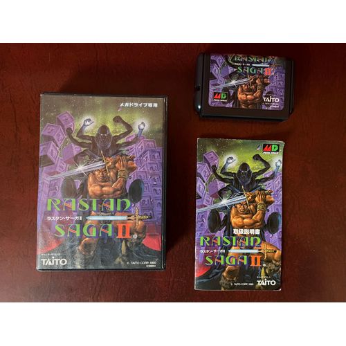 Rastan Saga 2 Mega Drive Japan 1990 Jeu Boîte Complet Très Bon État.