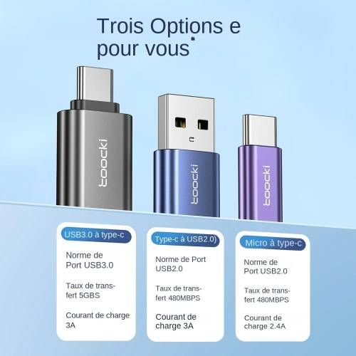 Triple Adaptateurs TOOCKI OTG