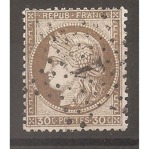 56 (1871) Cérès 30c Brun Oblitéré Etoile 1 De Paris (Cote 8e) (0892)