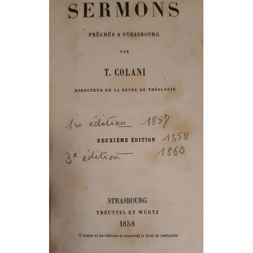 Sermons Livre Colani
