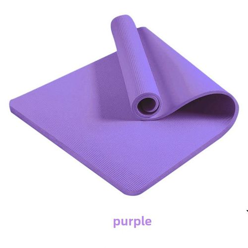 Tapis De Yoga En Gros Pour Usage Domestique Homme Extra Épais Antidérapant Large Et Long Pour Femme Tapis De Fitness Pour Jumper Couleur Violet 185*90*20mm Avec Bande Attachante Et Sac De Filet