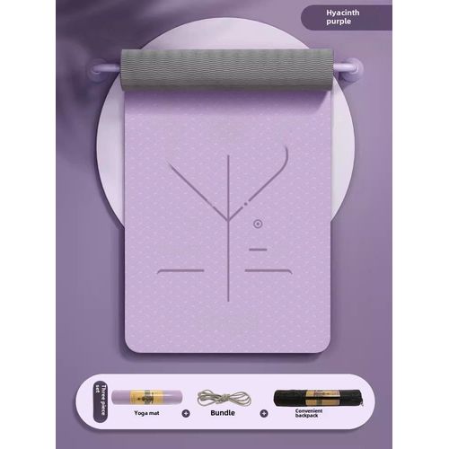Tapis De Yoga À Haute Densité Pour Hommes Tapis De Fitness Épais Et Large Antidérapant Pour Utilisation Domestique Couleur Violette
