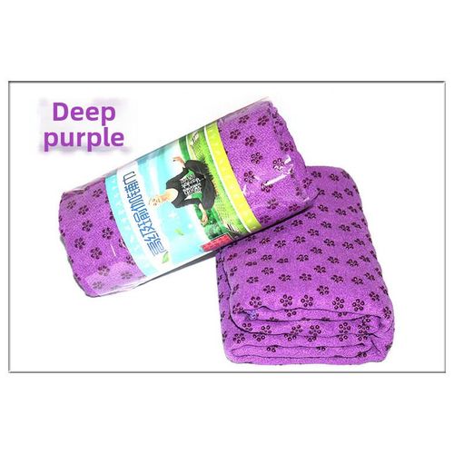 Tapis De Yoga Ultra-Fine En Résine Avec Points De Cerisier Tapis D'yoga Antidérapant Et Épais Avec Sac De Filet Couleur Violet