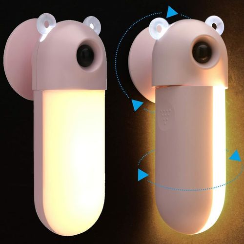 Veilleuse À Induction Rotative Rechargeable À 3 Luminosités Comme Lampe De Poche/Lampe De Lecture Enfants Bébé Personnes Âgées Chambre Chevet Charge Armoire Lumière Escalier Couloir Armoire Lumière L