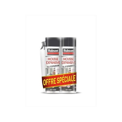 Lot de 2 mousses expansive multi usages <0,1% iso RUBSON blanc 345ml/15l