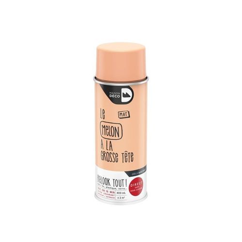 PEINTURE AEROSOL RELOOK TOUT MAT MELON 400ML - MAISON DECO