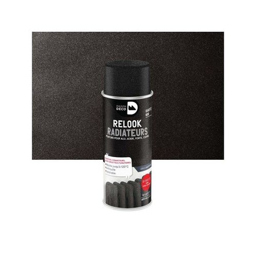 PEINTURE AEROSOL RADIATEUR SAT 400ML QUARTZ NOIR - MAISON DECO