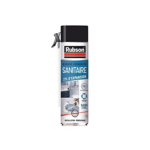 Mousse expansive sanitaire <0,1% iso RUBSON blanc 500ml/21l