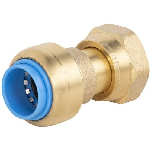 Raccord droit ecrou libre femelle 15 x 21 mm diam. 16 mm laiton