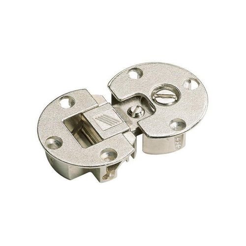 Lot de 2 ferrures d'abattant universel acier pour meuble, L.35 x l.35 mm