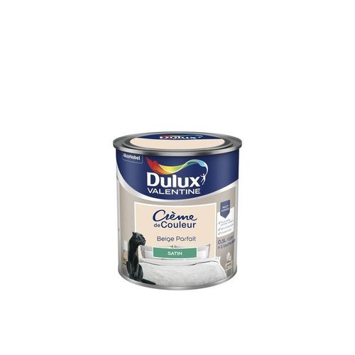 Peinture Crème de Couleur Dulux Valentine satin beige parfait 0 5L