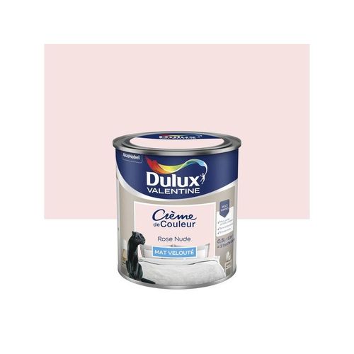 Peinture Crème de Couleur Dulux Valentine mat rose nude 0 5L