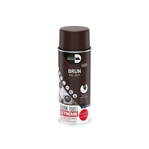 Peinture aérosol relook tout MAISON DECO brun ral 8017 RAL 8017 satiné 0.400 L