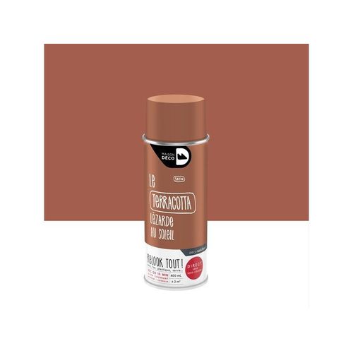 Peinture aérosol relook tout MAISON DECO terracotta satiné 0.400 L