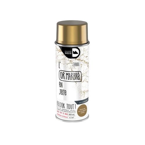 Peinture aérosol relook tout MAISON DECO marbre or pierre 0.400 L