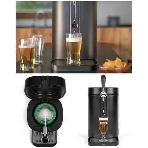 Tireuse à bière INOX 60W Compatible avec fûts Heineken de 5L refroidissement thermoélectrique intégré