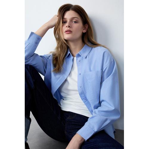 Chemise Manches Longues - Pio Oxford - L/Xl - Bleu Ciel - Femme - Etam