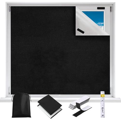 Store Enrouleur Occultant Sans Perçage,100 X 145 Cm,Avec Revêtement Thermique,Protection Solaire Portable,Pour Fenêtre Et Porte,1 X 1,45 M