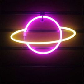 Planet Neon Light Led Signs Décoration Murale, Planet Neon Signs Led Neon Wall Sign Rose Neon Lights Usb/Batterie Suspendus Néon Light, Pour La Maison, Bar, Fête De Fête