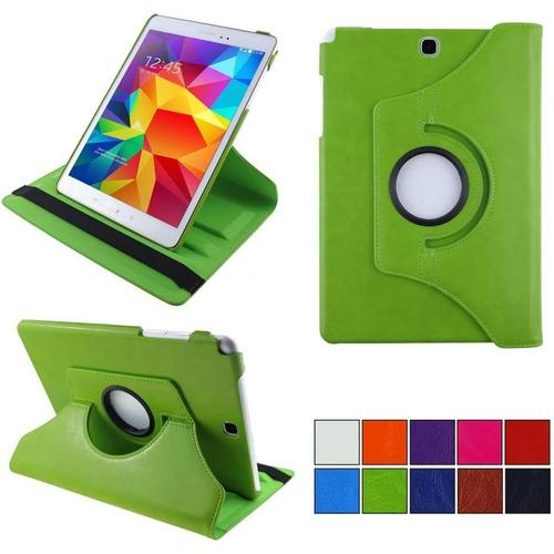 2.0 Etui Pour Samsung Galaxy Tab A 9.7 Sm-T550 Sm-T555 Sm-P550 Sm-P555 Coque De Protection Rotation 360° Smart Housse Cover Case Stand Auto Réveil/Sommeil | Vert.[F5277]