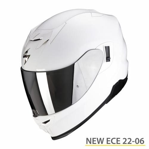 Casque Moto Intégral Scorpion Exo-520 Evo Air Solid Ece 22-06 - Blanc - Xs