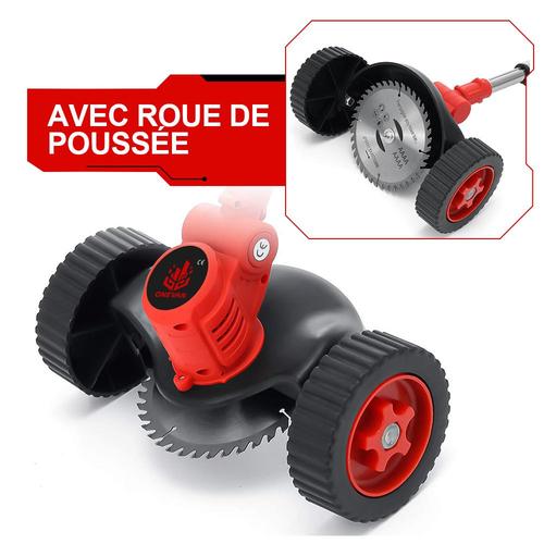 Coupe bordure sans fil 7 pouces, coupe-bordure à batterie à pliable, lames de tonte à 3 modes - avec 2 batterie et 10 accessoires