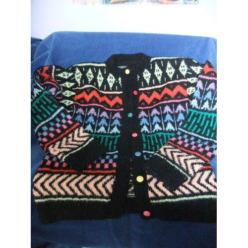 Gilet Jacquard Tricoté Main