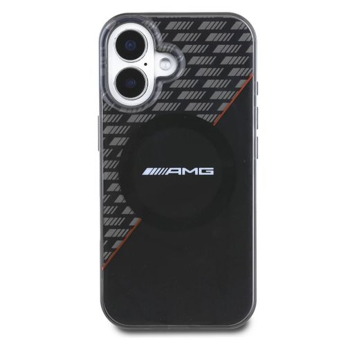 Coque De Protection Pour Iphone 16 Plus Magsafe Rhombs Mercedes Amg Noir / Rouge