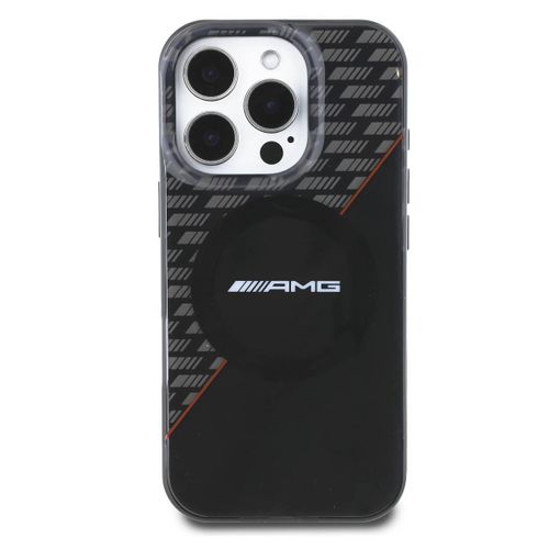 Coque De Protection Pour Iphone 16 Pro Magsafe Rhombs Mercedes Amg Noir / Rouge