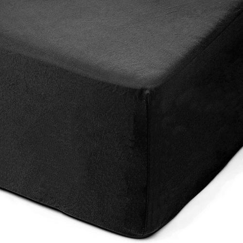 Drap-Housse Pour Sommier Tapissier, 200 X 200 Cm - Noir