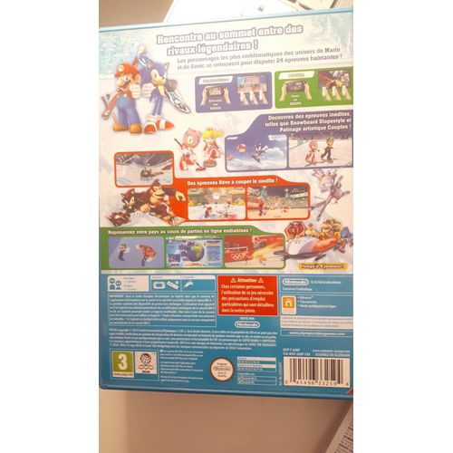 Jeu Nintendo Wii U - Mario Et Sonic Aux Jeux Olypiques D'hiver De Sotchi 2014