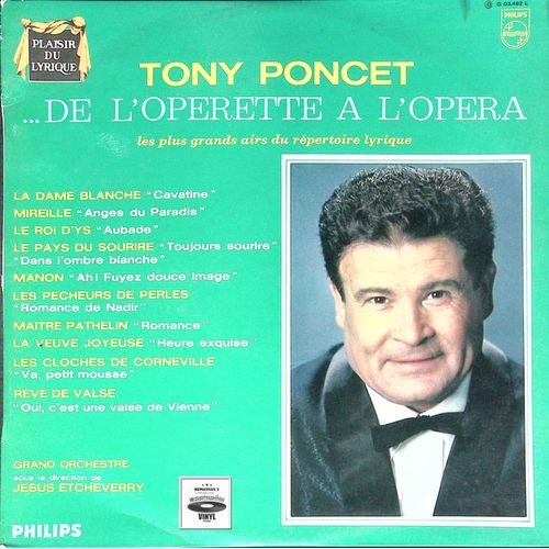 Tony Poncet - De L'operette A L'opera