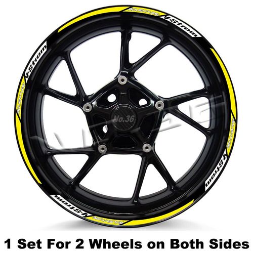 Autocollant De Roue De Moto Pour V-Strom,Décalcomanies De Moyeu De Jante De Motocross,Accessoires De Moulage- B Front 19 Rear 17