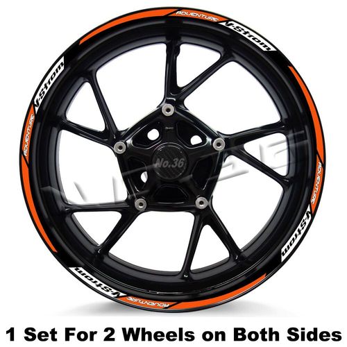 Autocollant De Roue De Moto Pour V-Strom,Décalcomanies De Moyeu De Jante De Motocross,Accessoires De Moulage- D Front 19 Rear 17