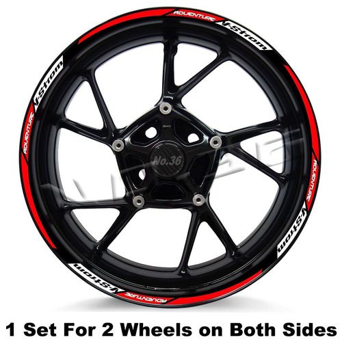 Autocollant De Roue De Moto Pour V-Strom,Décalcomanies De Moyeu De Jante De Motocross,Accessoires De Moulage- A Front 19 Rear 17